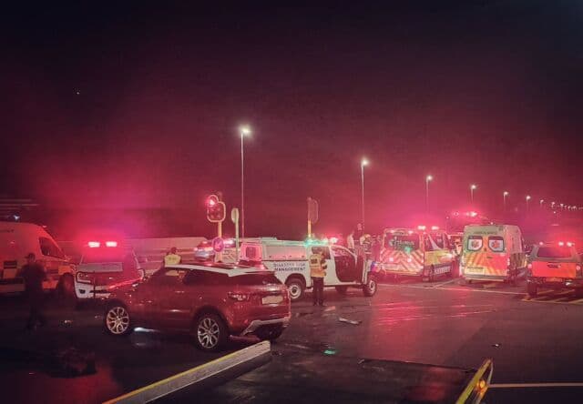 Night operations with multiple ambulances staged